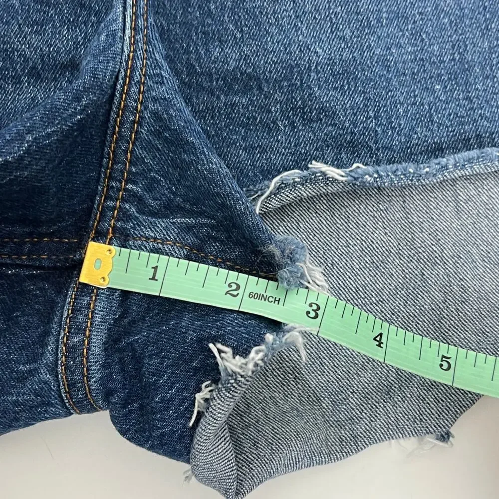 Abercrombie & Fitch High Rise Mom Shorts Dark Wash Curve Love Plus Size 20